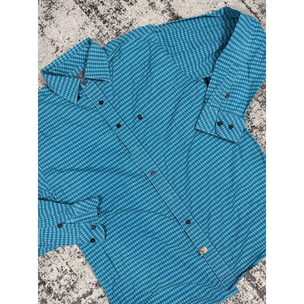 Panhandle Mens Medium Tuf Cooper‎ Performance Shirt Blue